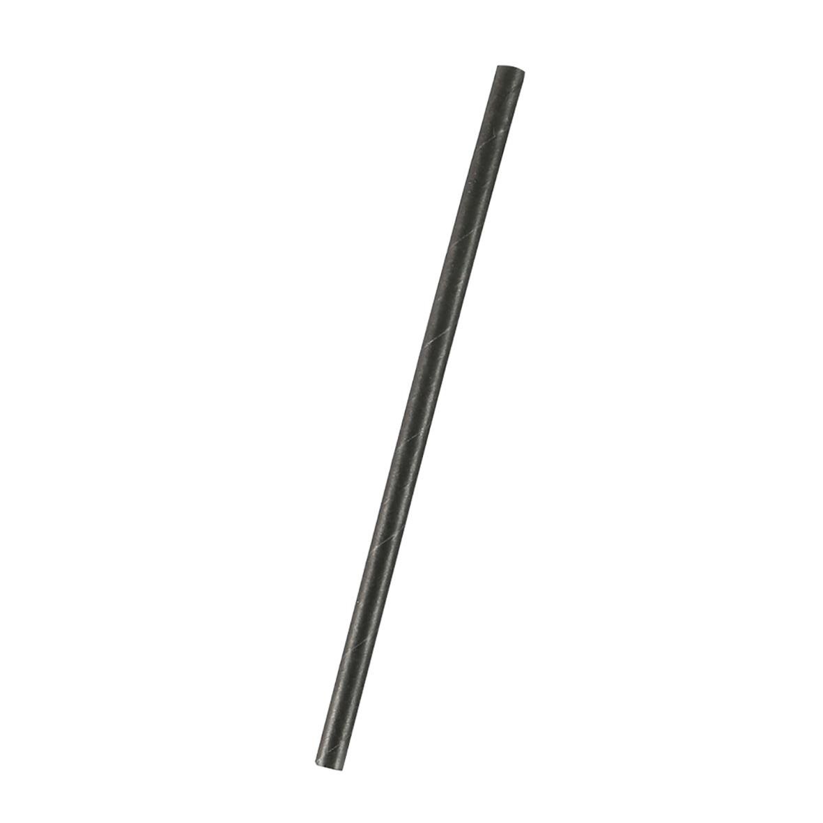 Svart papper sugrör med diameter 6 mm och längd 155 mm
