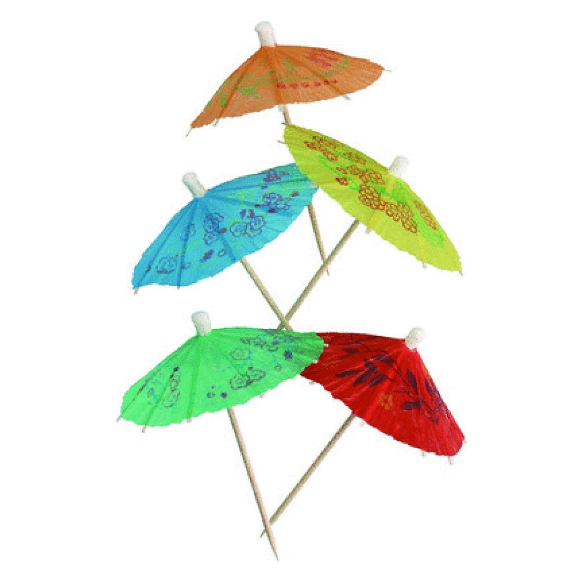 Färgglada cocktailparasollet med små parasoll i olika färger och mönster