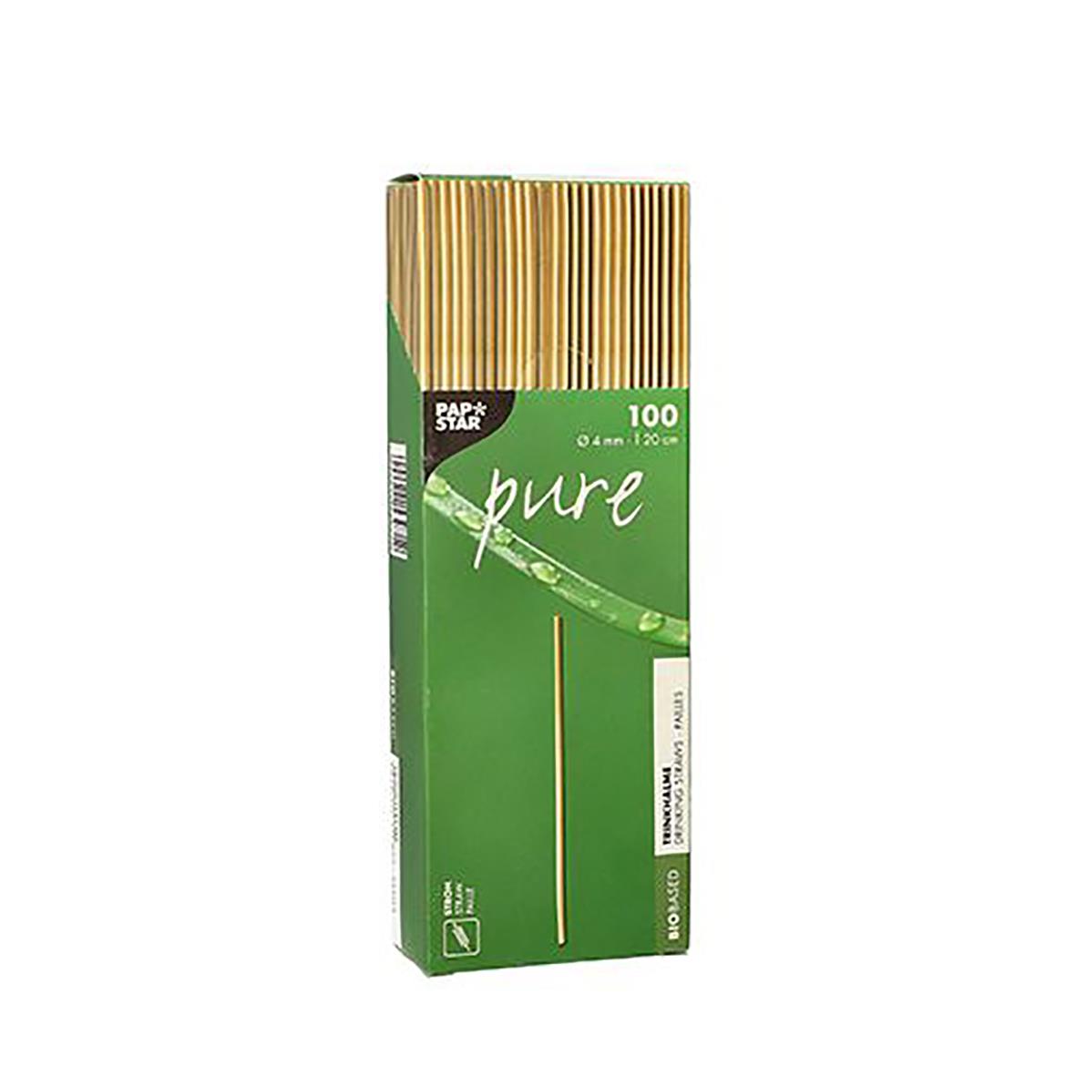 Guldbelagda sugrör i plast med diameter 4 mm och längd 200 mm, 100 stycken i förpackning