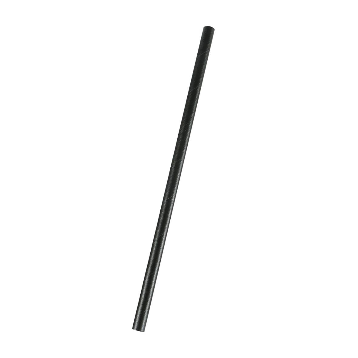 Svart papper sugrör med diameter 8mm och längd 205mm