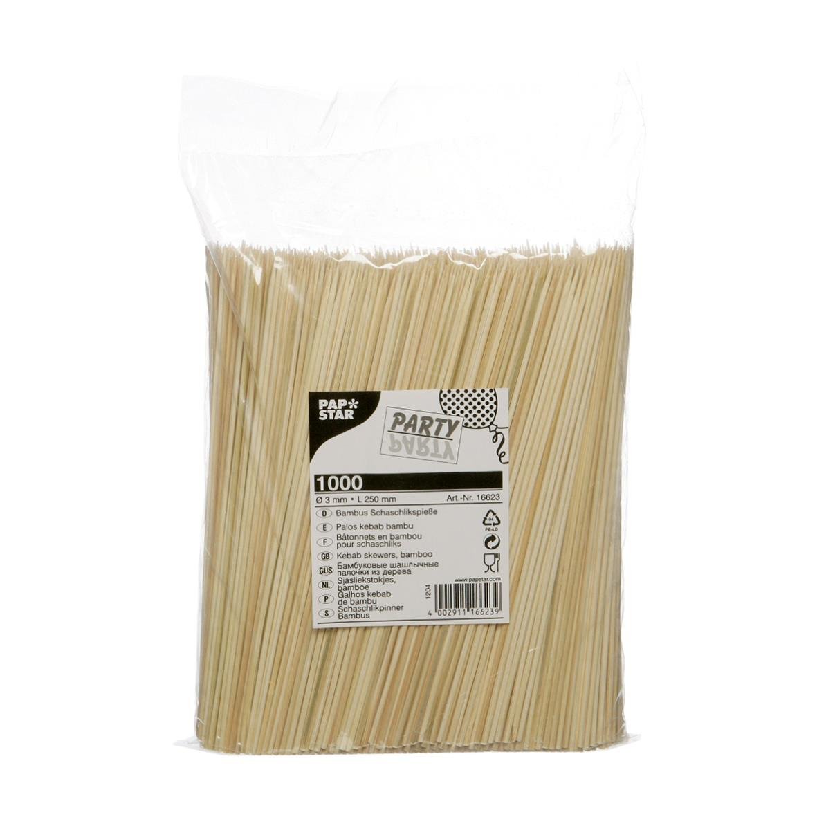 Bambuspett 250mm för grillning i plastpåse