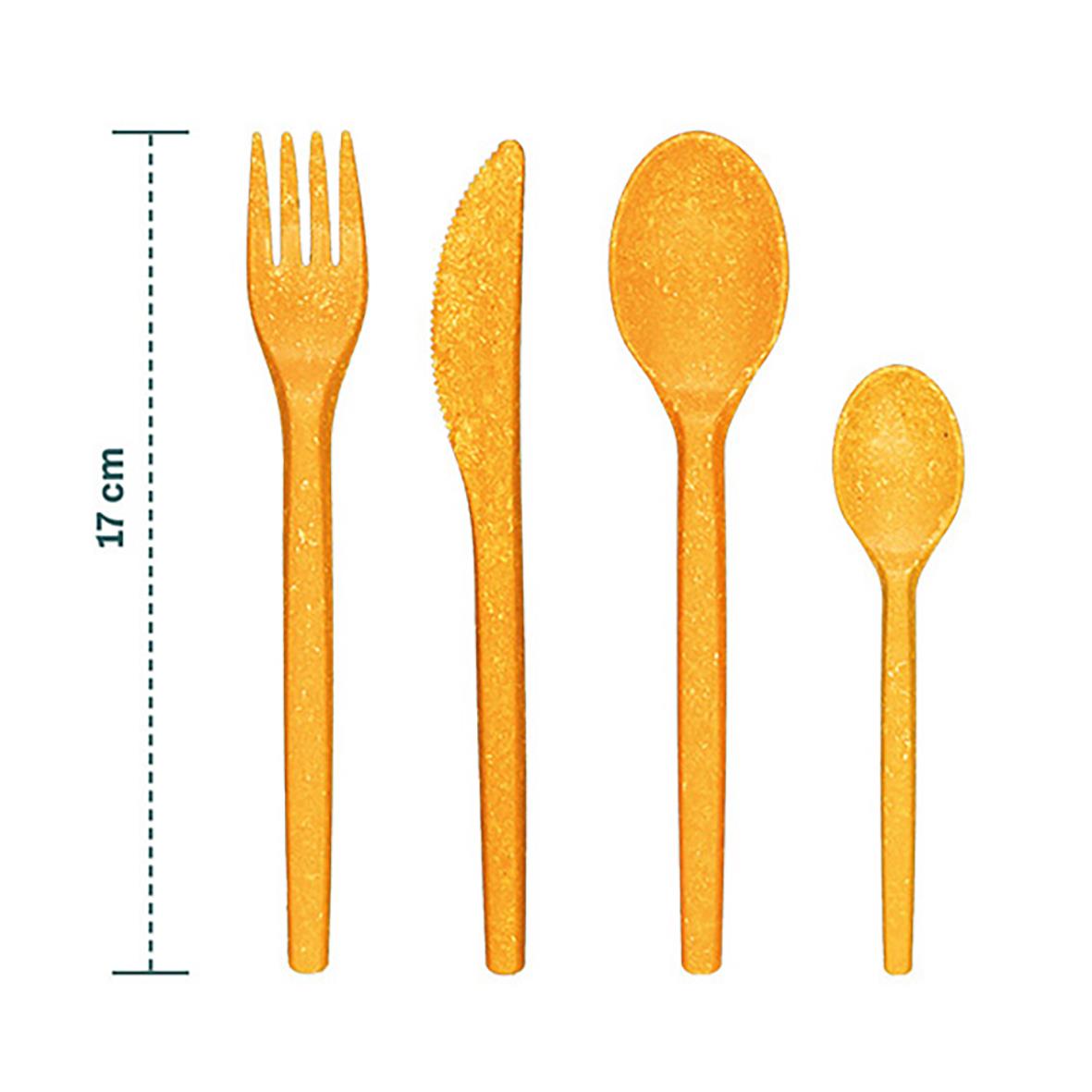 Flergångs matsked i biokomposit, brun, 17 cm lång