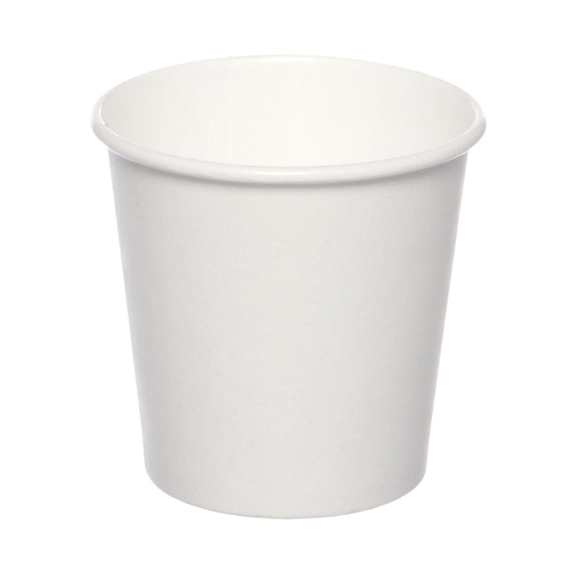 Vit pappersmugg med 12cl kapacitet