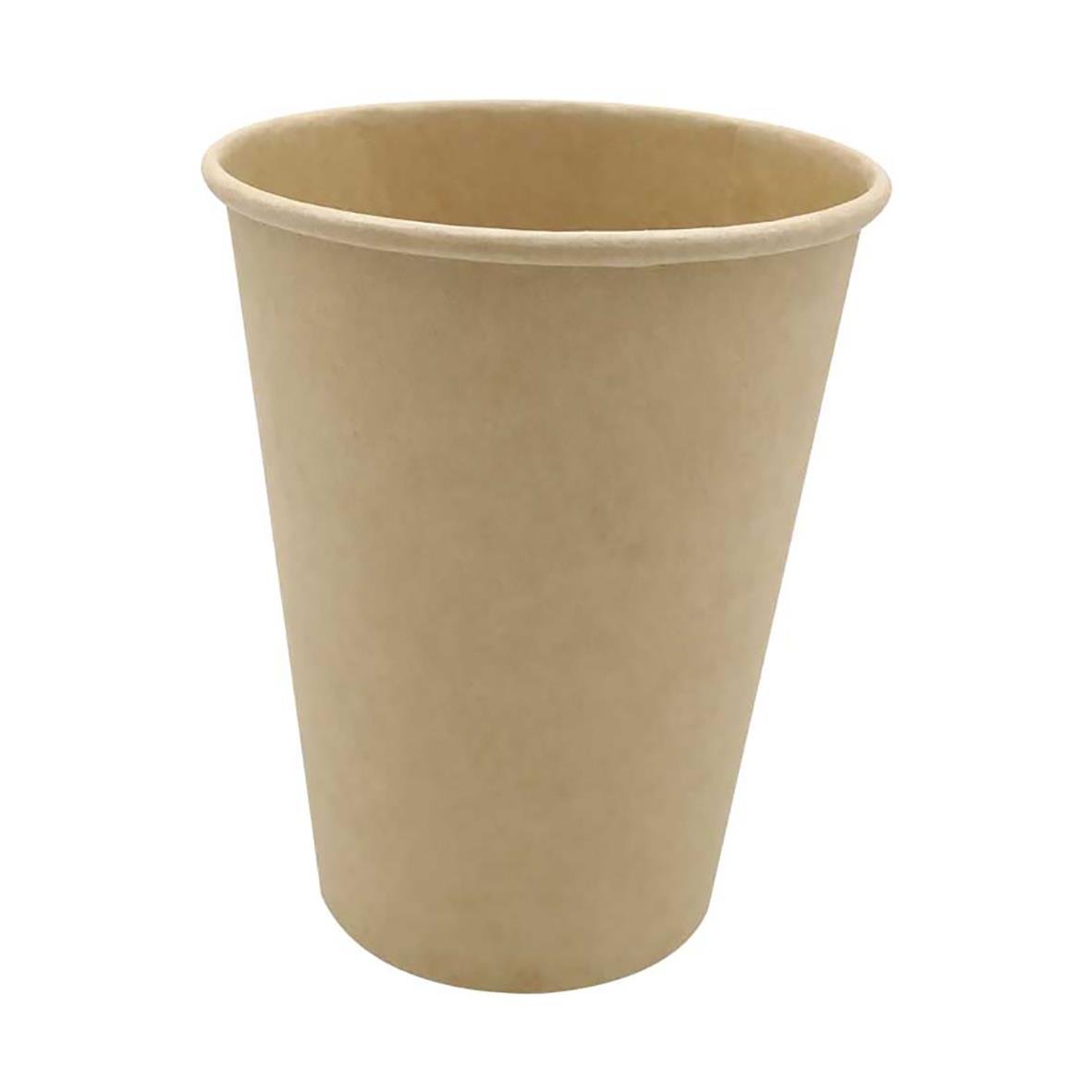 En brun pappersmugg med 36 cl kapacitet från AllOffice SW