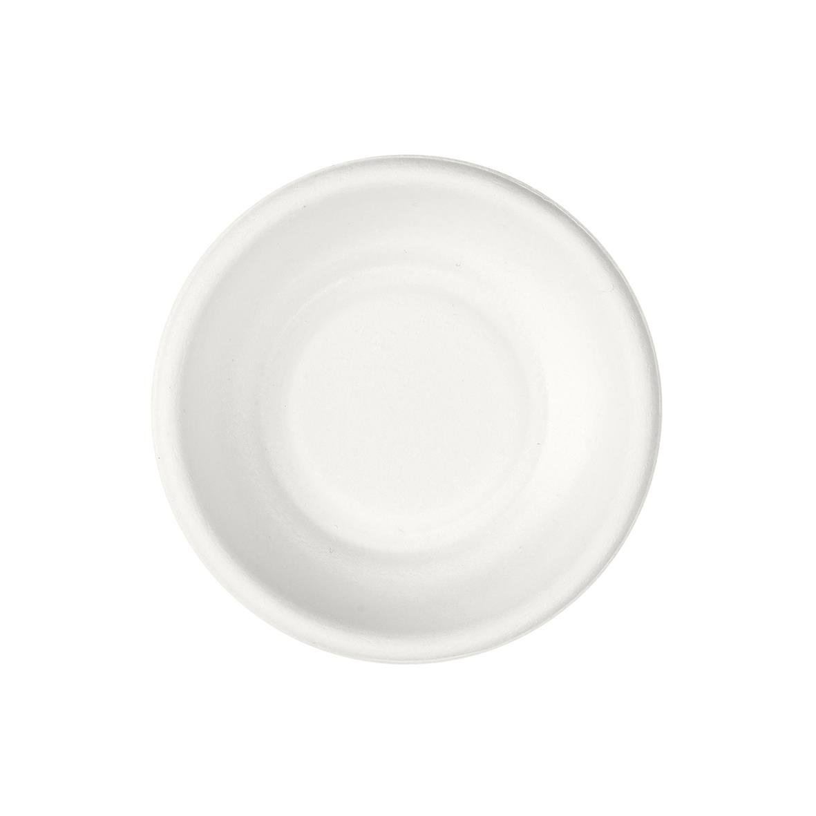 Vit Demofat Duni skål av bagasse med diameter 77 mm och höjd 15 mm
