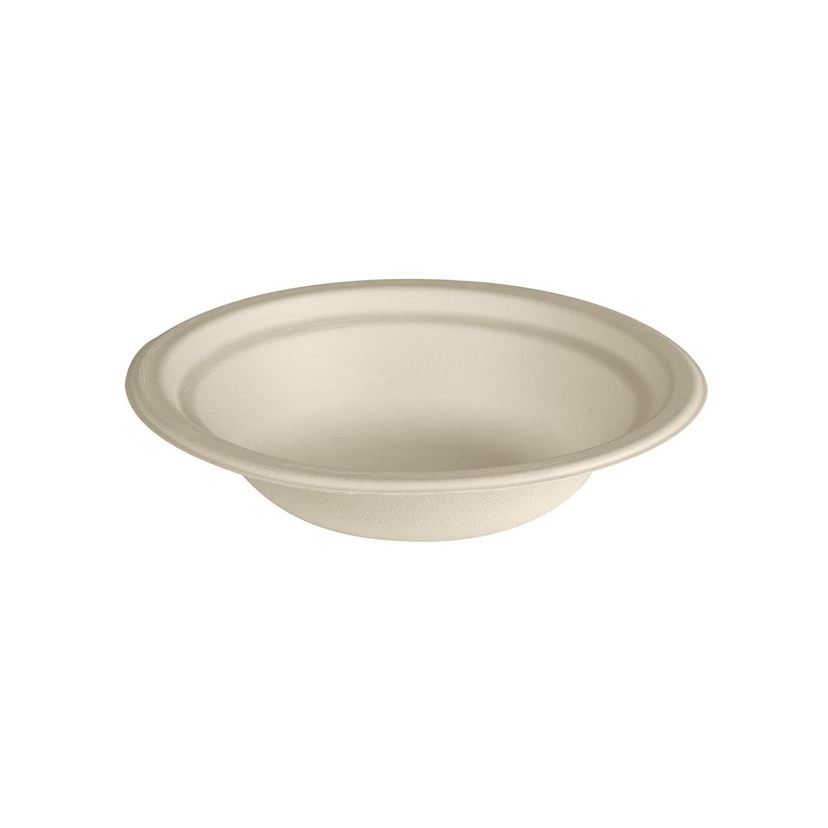 Duni papperstallrik i brun bagasse, djup, Ø18cm