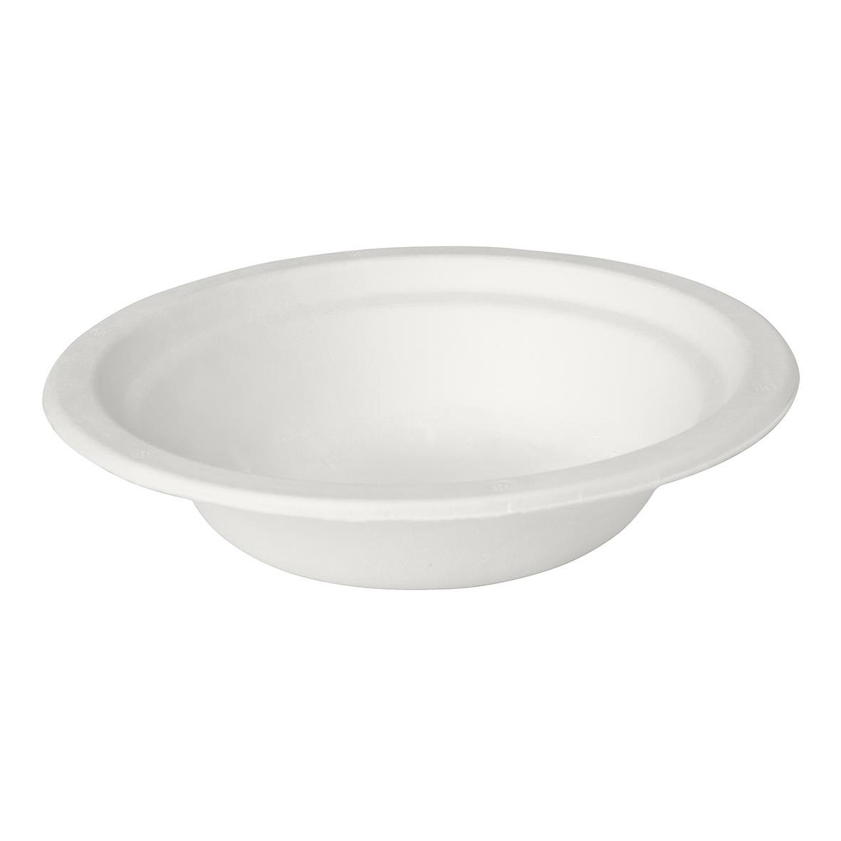Vit papperstallrik Duni Djup Bagasse Ø18cm