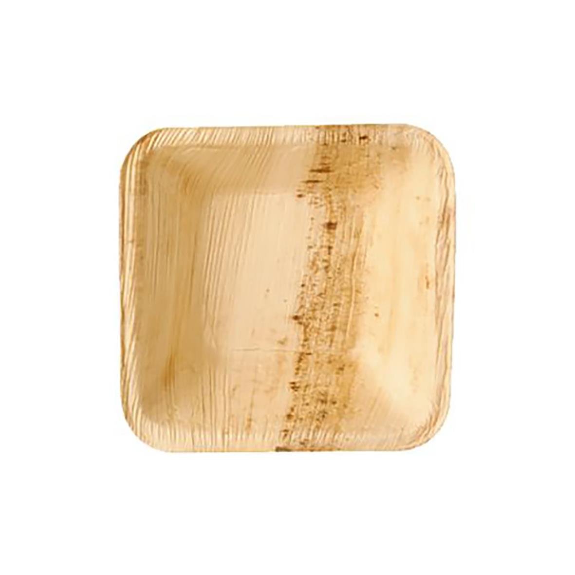 Skål av palmblad i fyrkantig form, 10x10x3 cm