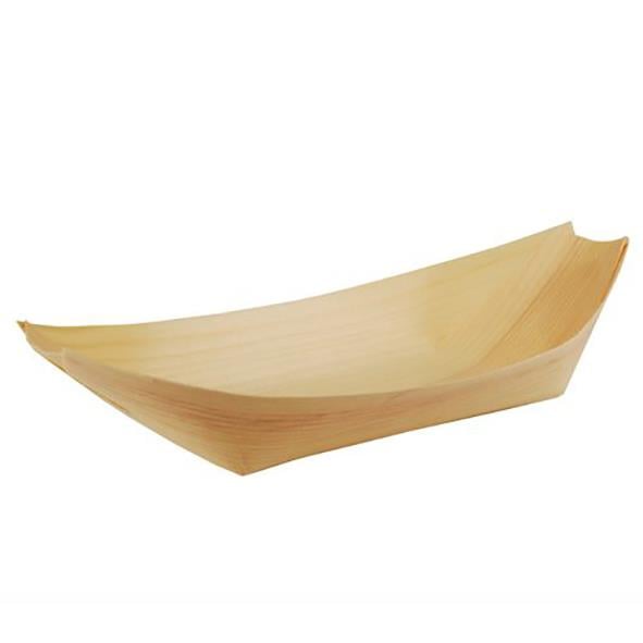 Skål Eco trä båt 25x10cm
