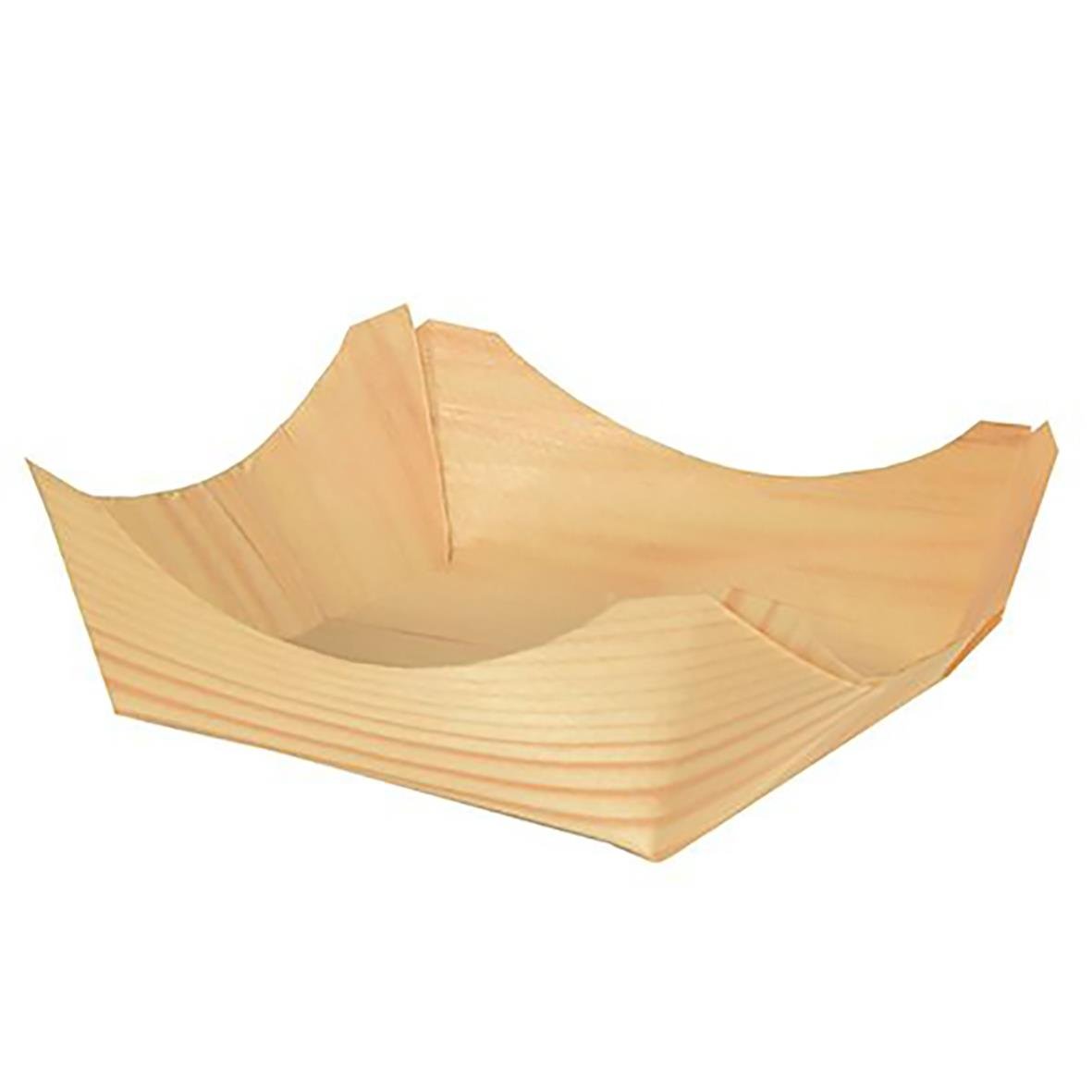 Träskål i ek med fyrkantig form och måtten 3x8x8 cm