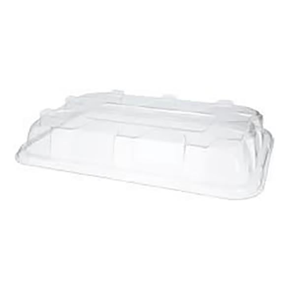 Lock rPET till uppläggningsfat av bagasse, storlek 460x300x60mm