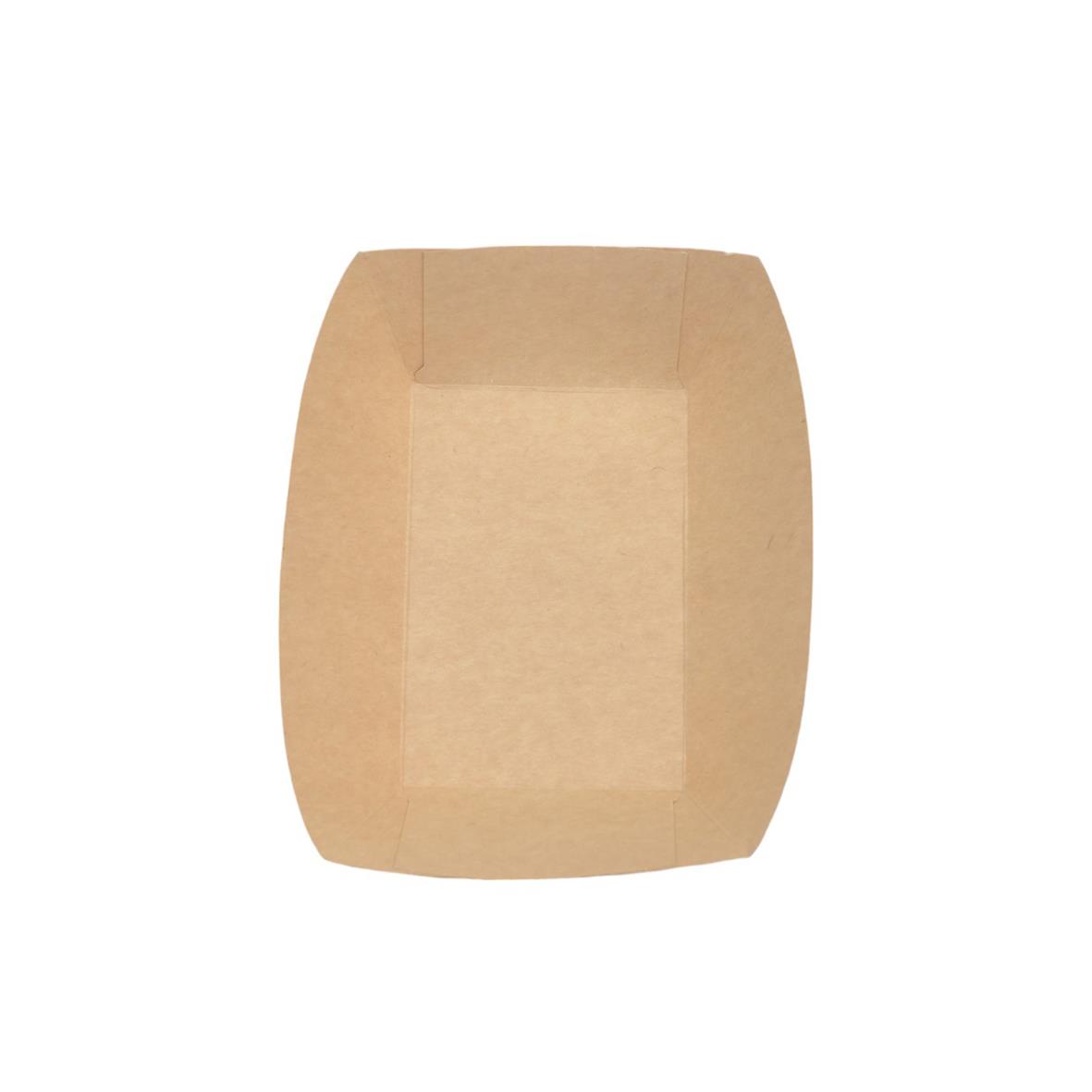 Brunt pappersfack för mat, 160x120x45mm