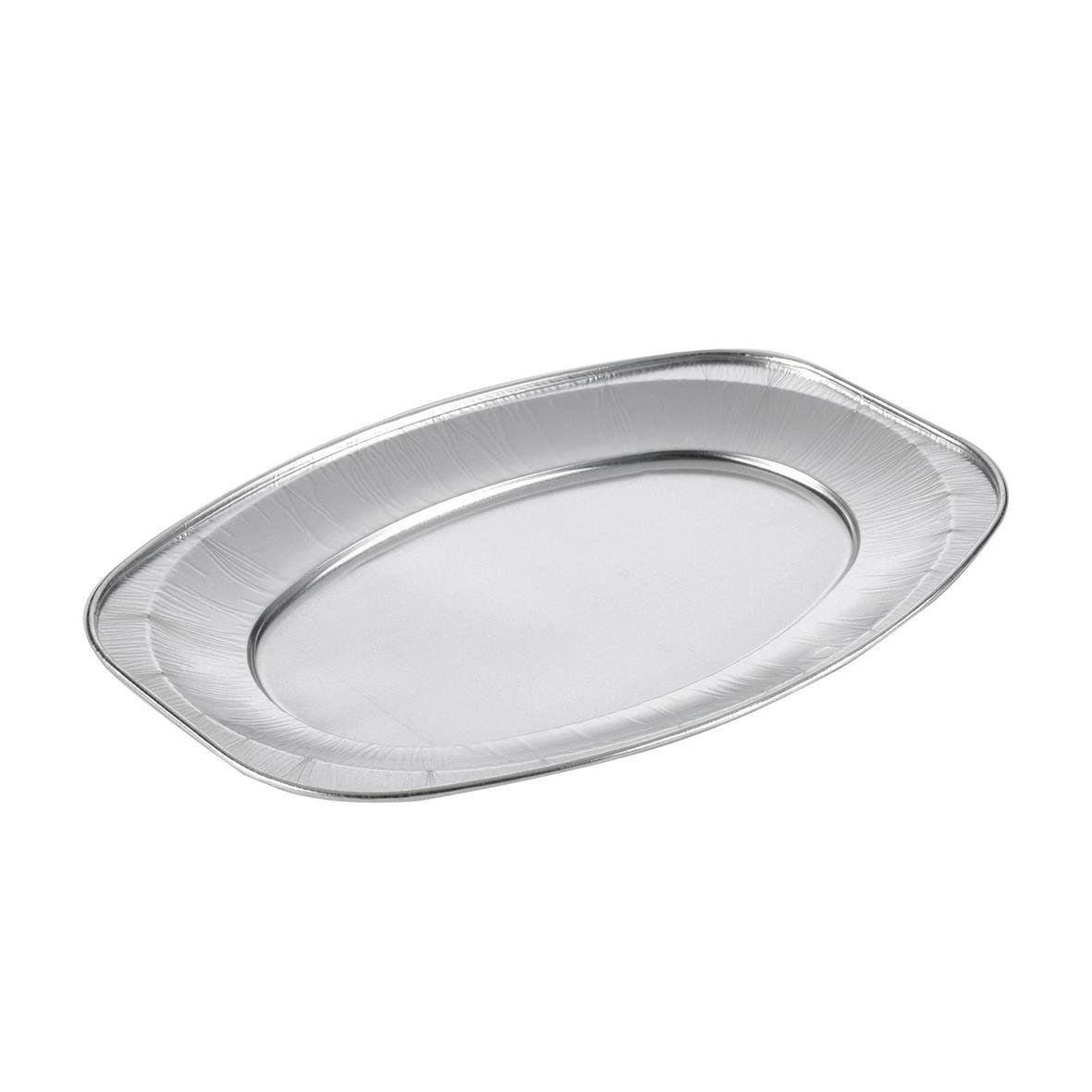 Uppläggningsfat i aluminium, oval, 350 mm