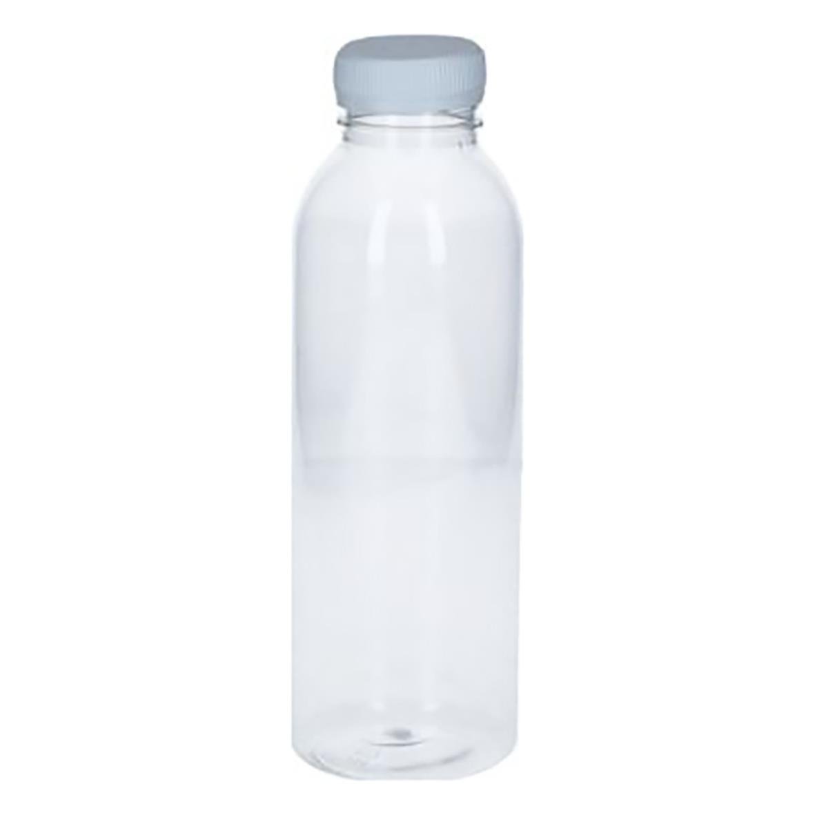 Transparent PET-flaska med kork, 250 ml
