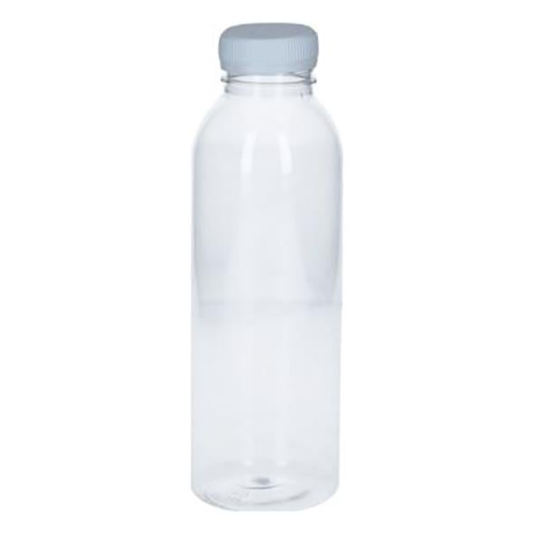 Transparent PET-flaska med kork, 250 ml