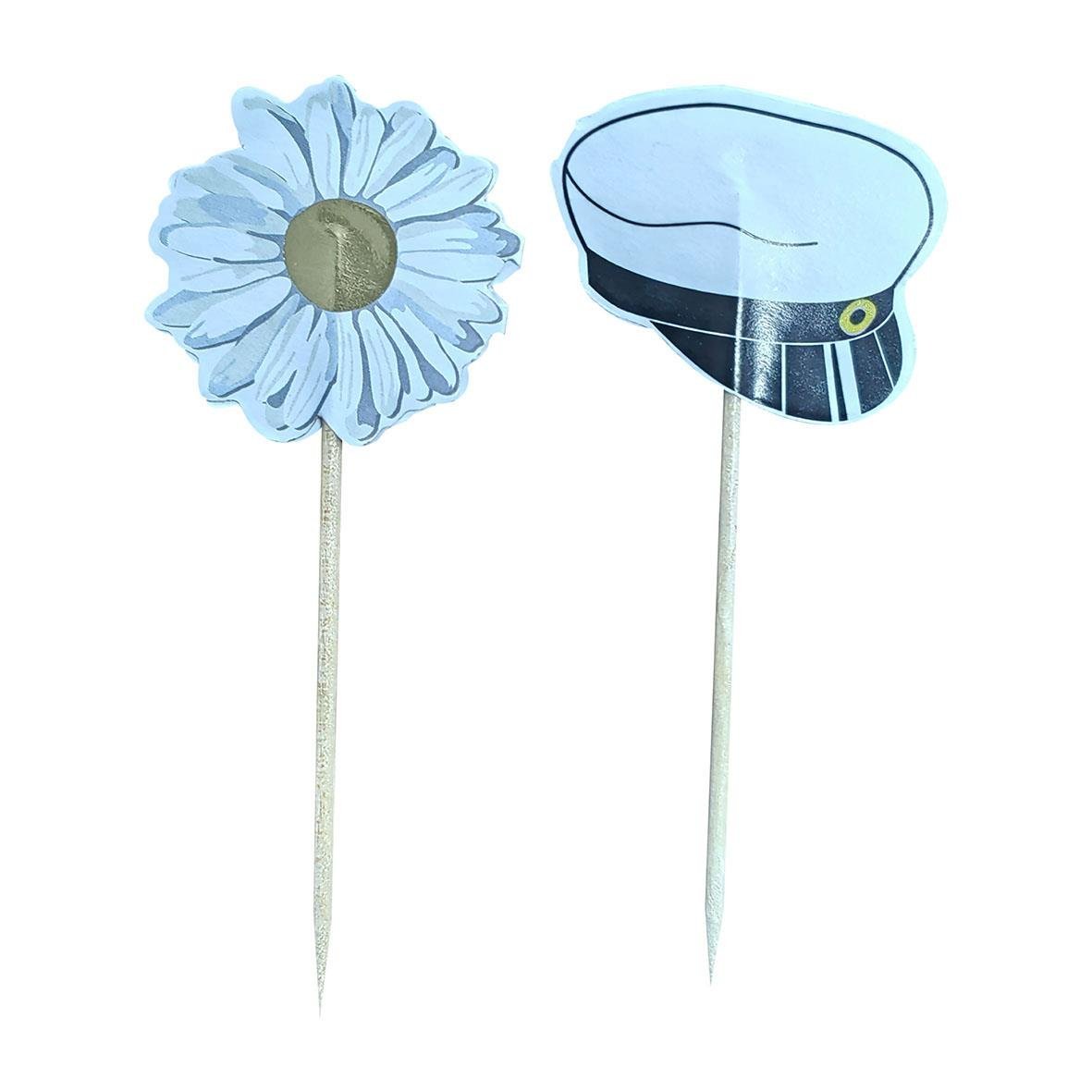 Picks studenthatt och prästkrage som dekorationer