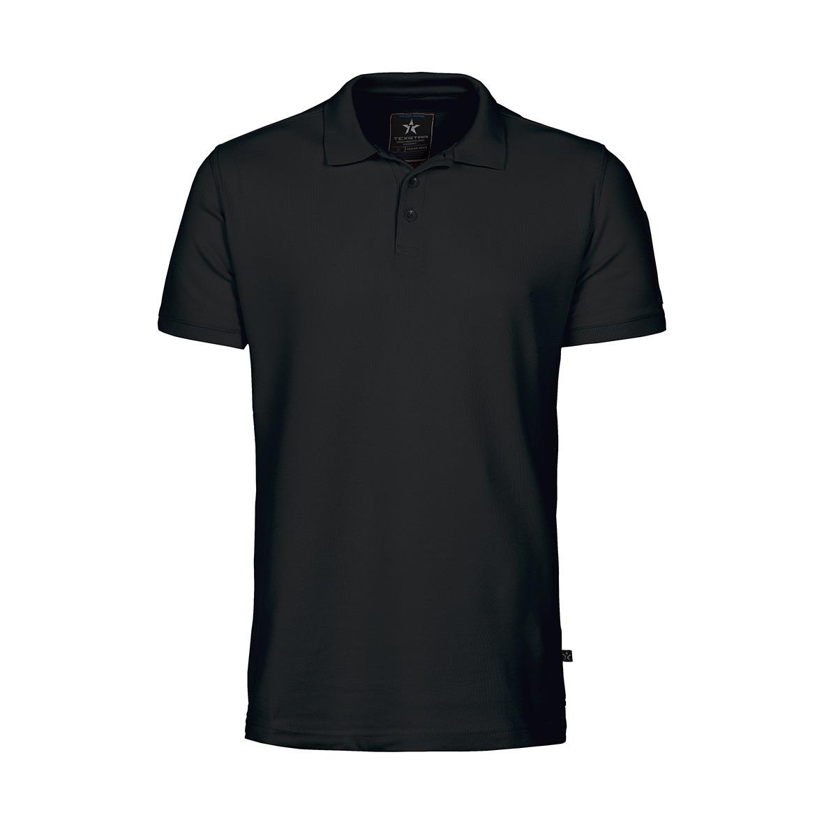 Svart pikétröja Texstar PS04 i storlek 3XL