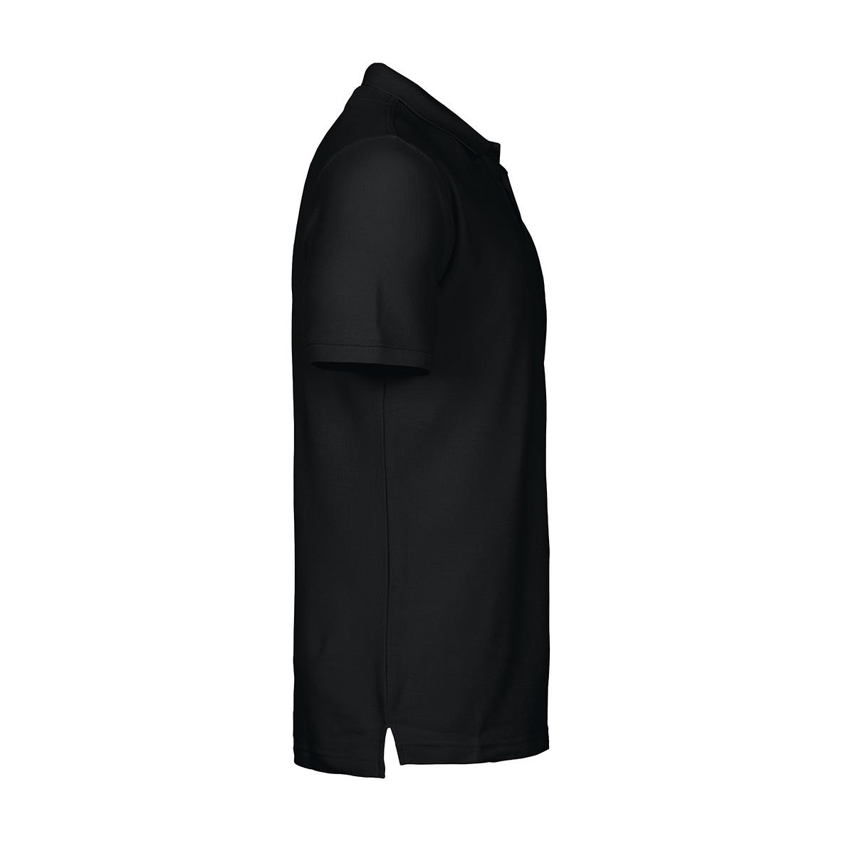 Svart pikétröja Texstar PS04 i storlek 3XL visad från sidan