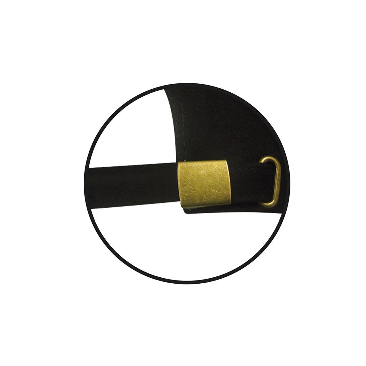 Svart keps med guldfärgad spänne och svart band, Trend Eagle 123 Matador