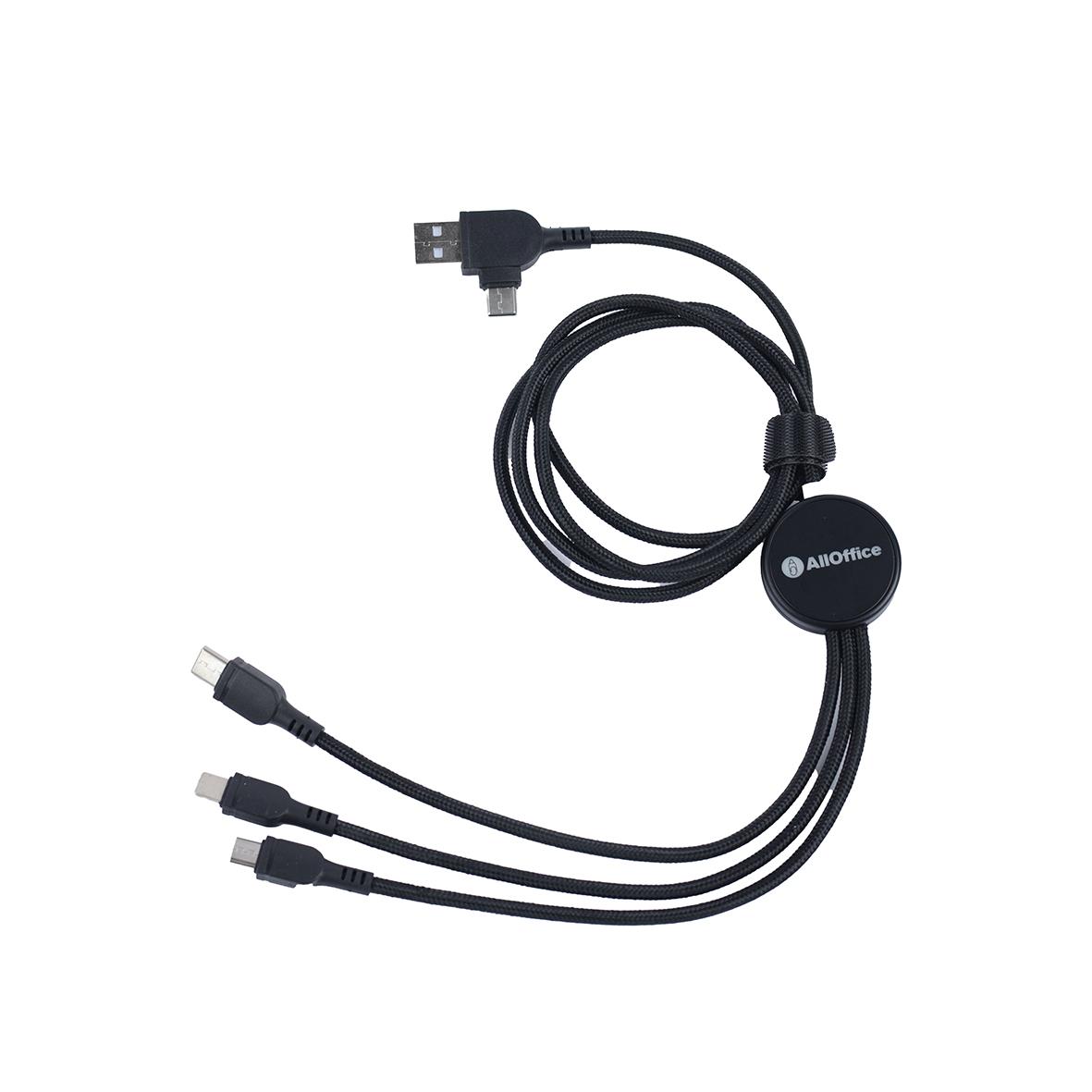 Laddkabel med sex olika anslutningar för olika enheter