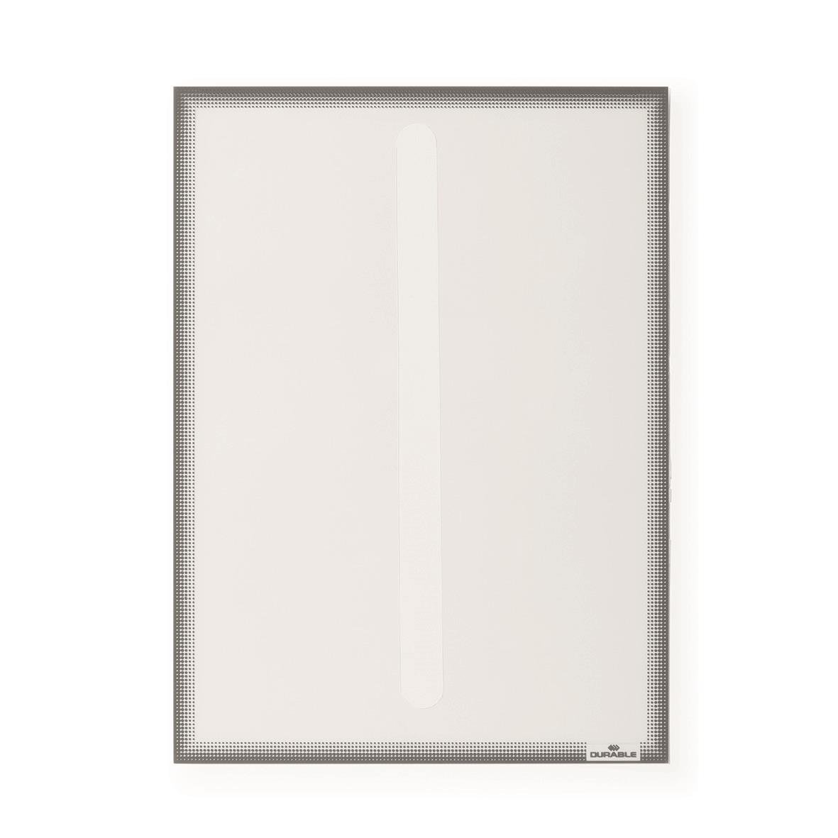 Grå A4 infoficka Durable Statisk 5014-57 med transparent front