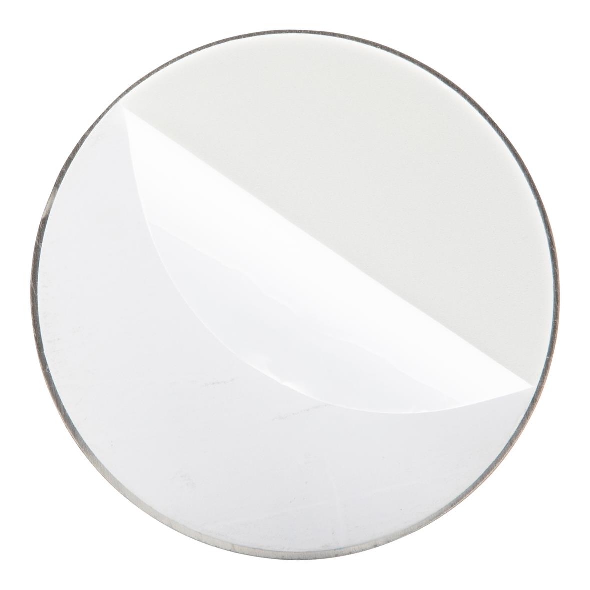 Rund dörrskylt i rostfritt stål utan text, diameter 10 cm