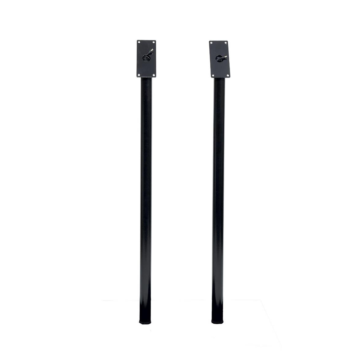 Svart stolpe till informationsställ LED Securit, 112 cm lång