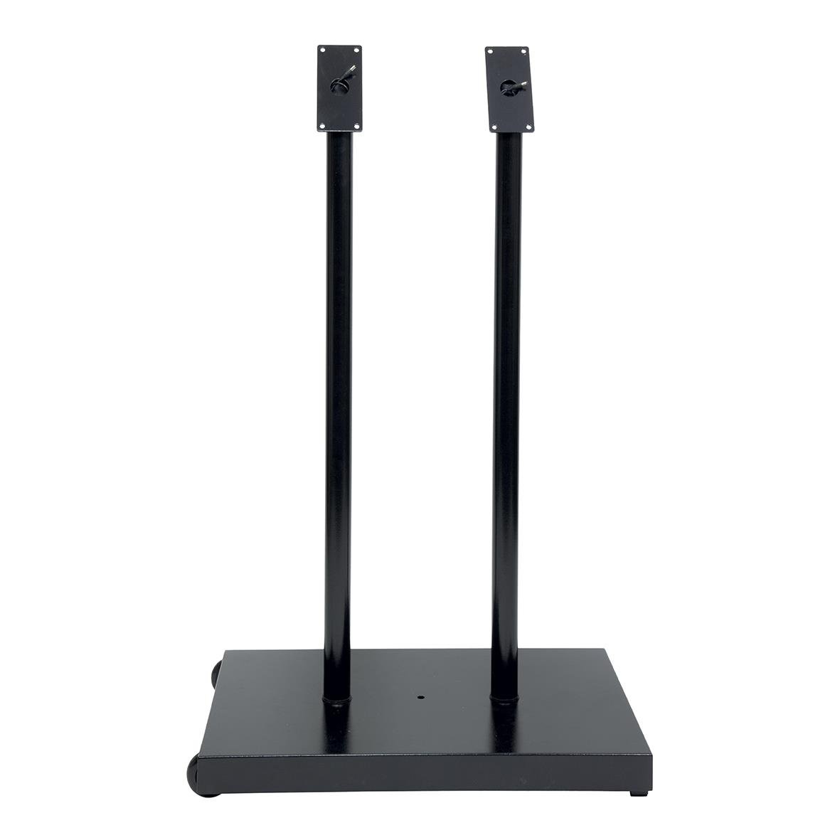 Fot till informationsställ LED Securit svart med två justerbara stänger på en svart bas