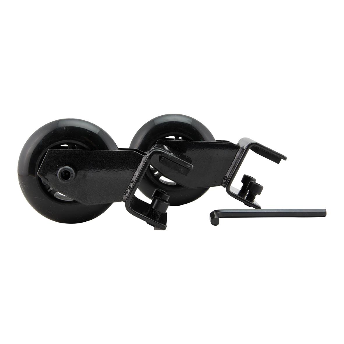 Svart hjul till informationsställ Securit för enkel flyttning