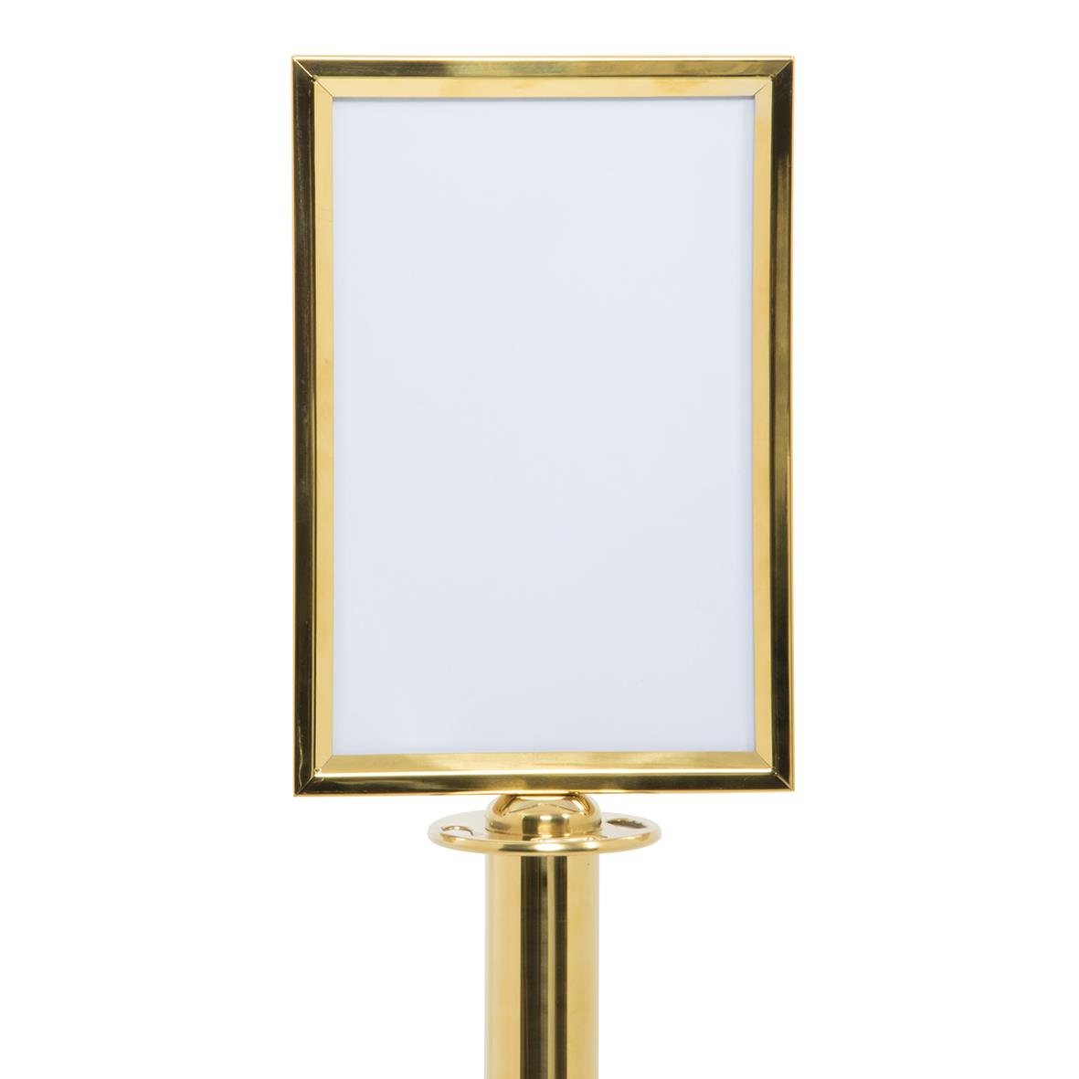 Guldfärgad toppskylt för avspärrningssystem Securit Guld A4