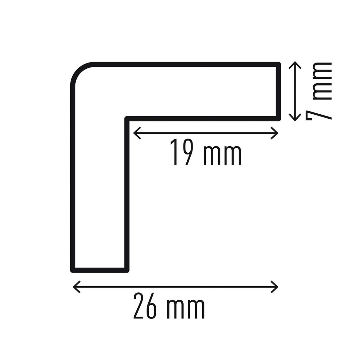 Hörnskydd Durable C20 gul/svart 1000x26x26mm, L-form med mått 19 mm och 26 mm