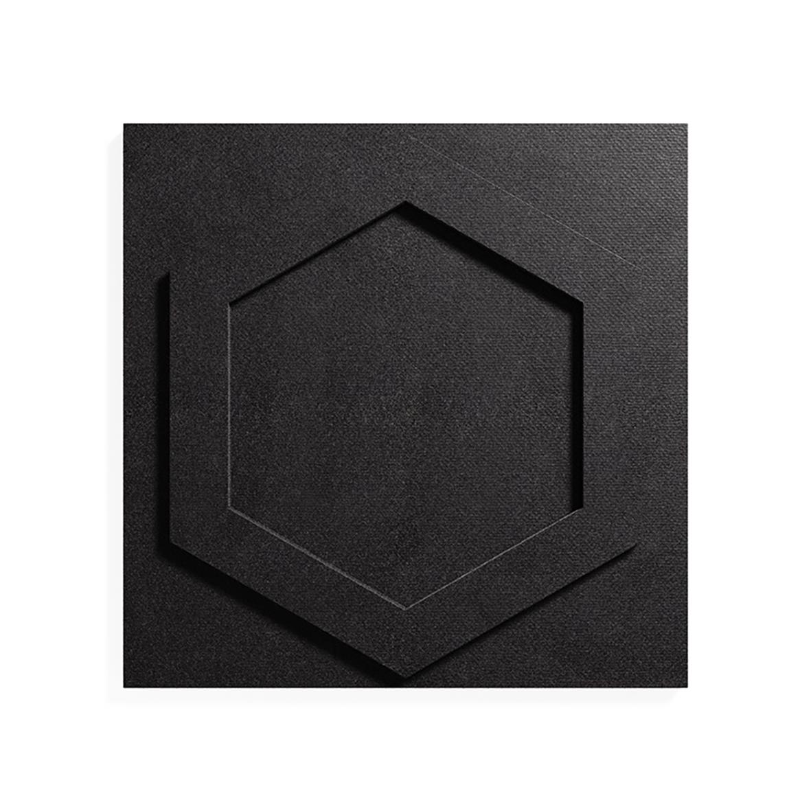 Svart ljudabsorberande Lanab Edge 2-pack med hexagonform