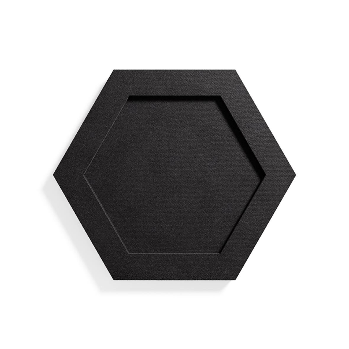 Svart ljudabsorberande Lanab Edge 2-pack i hexagonform