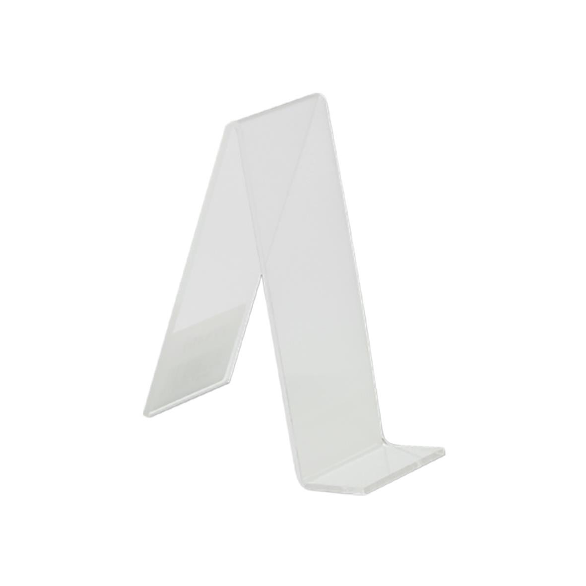 Transparent bokstöd 50x140mm i plast