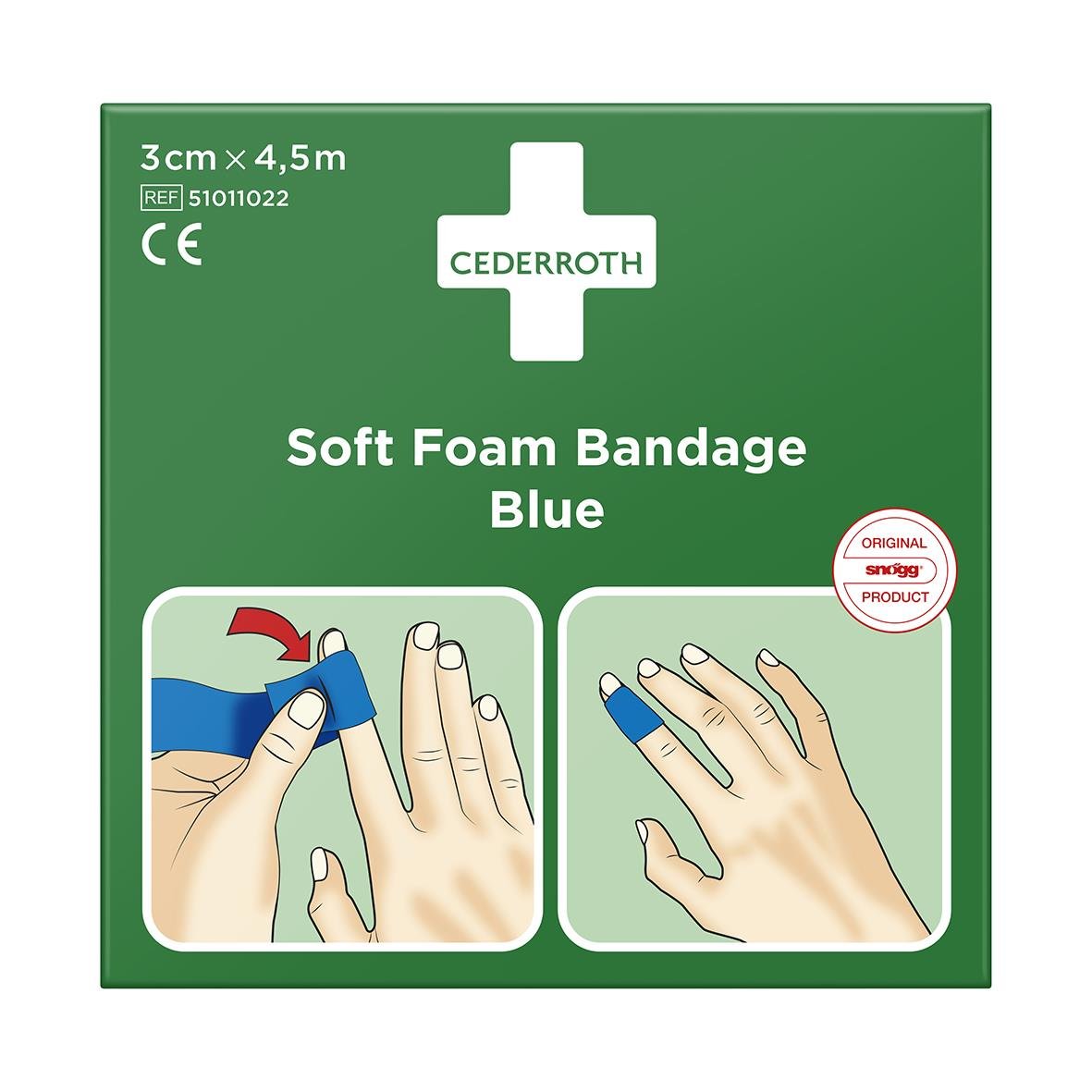 Soft Foam Bandage Cederroth Blå 3cmx4,5m 86010012_1