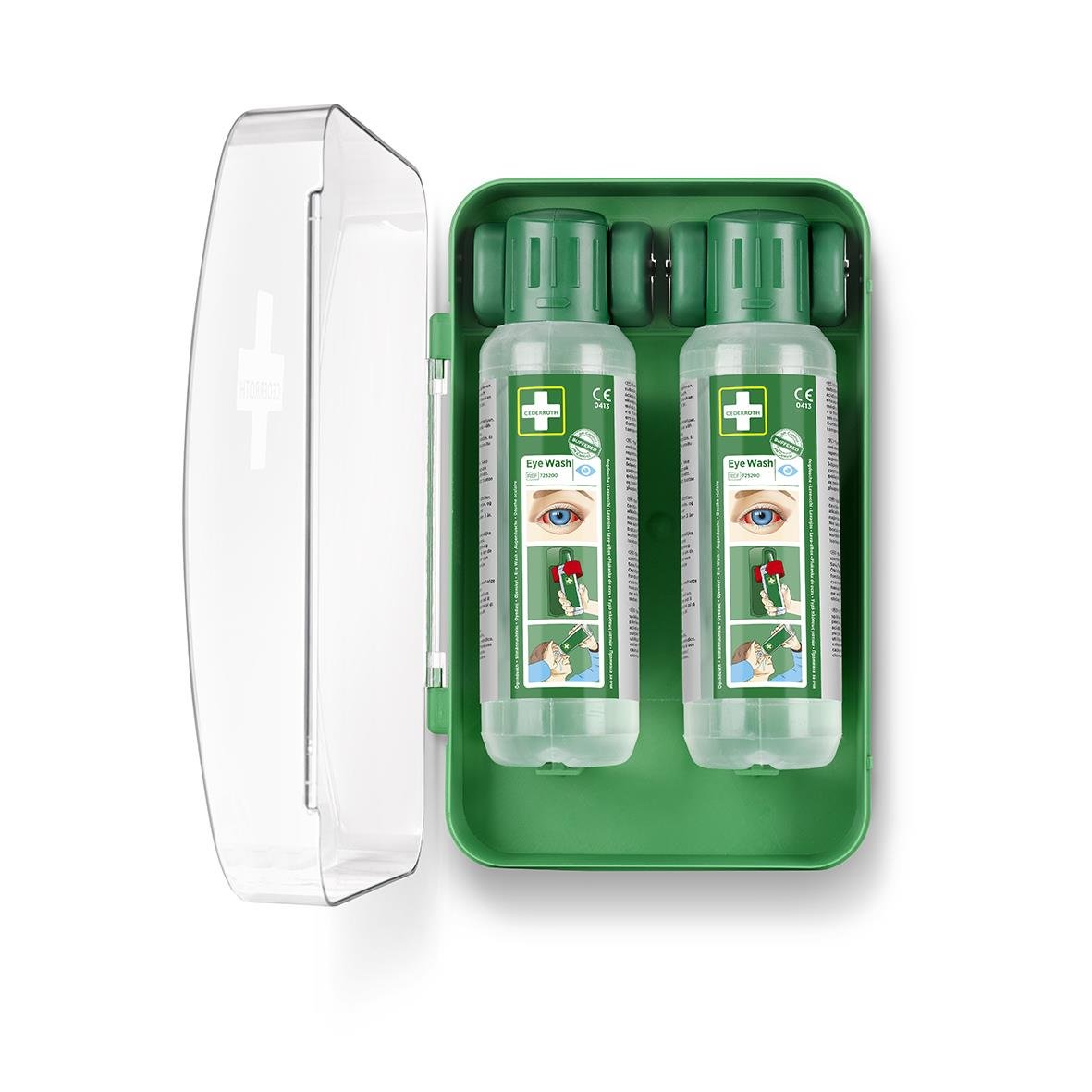 Ögonduschskåp Cederroth med 2 flaskor á 500ml