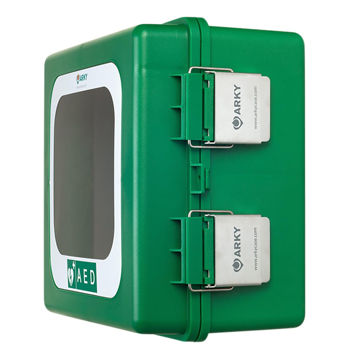 Värmeskåp Arky Polar med värme och larm i grönt plastskåp