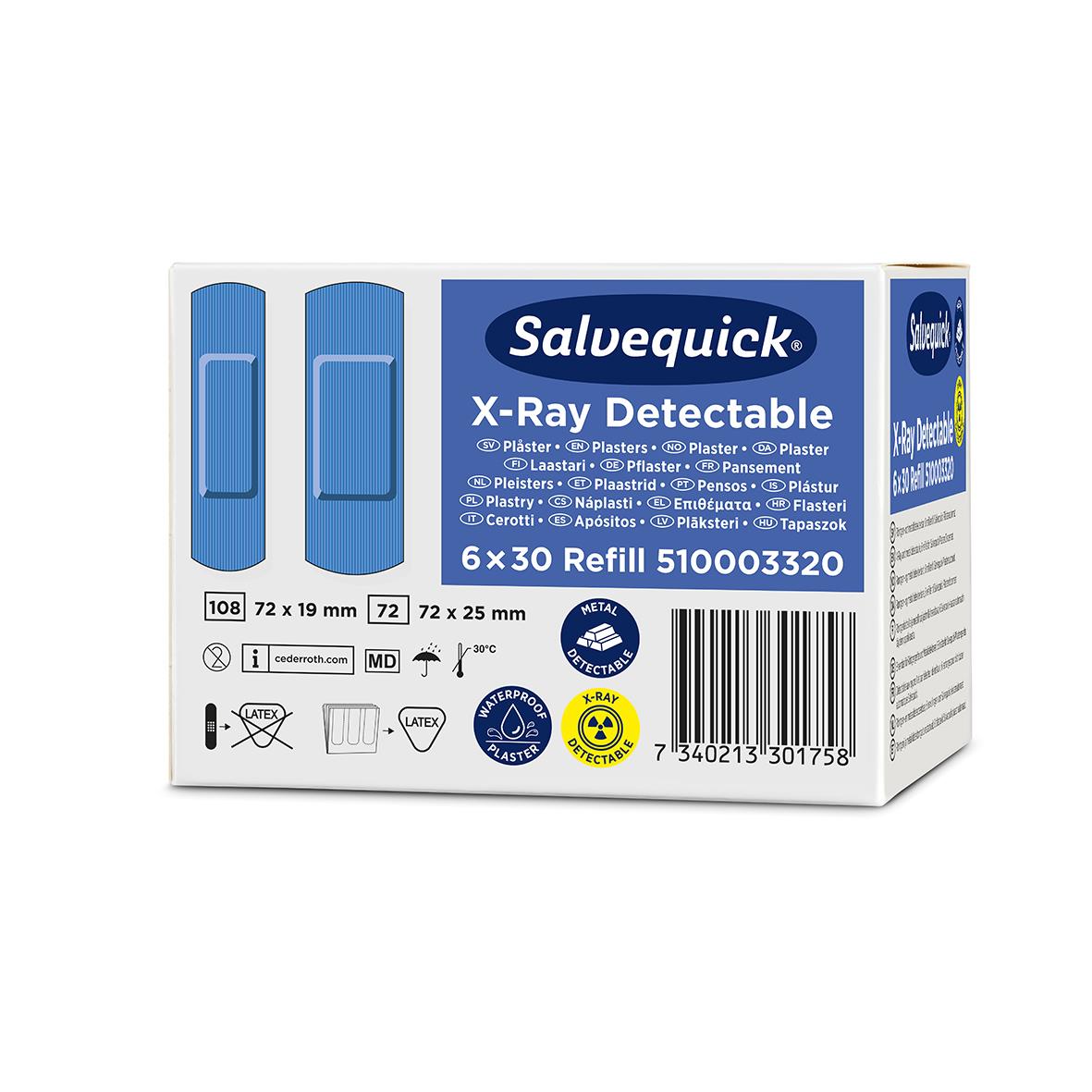 Salvequick X-Ray Detektabel blå plåster 30-pack