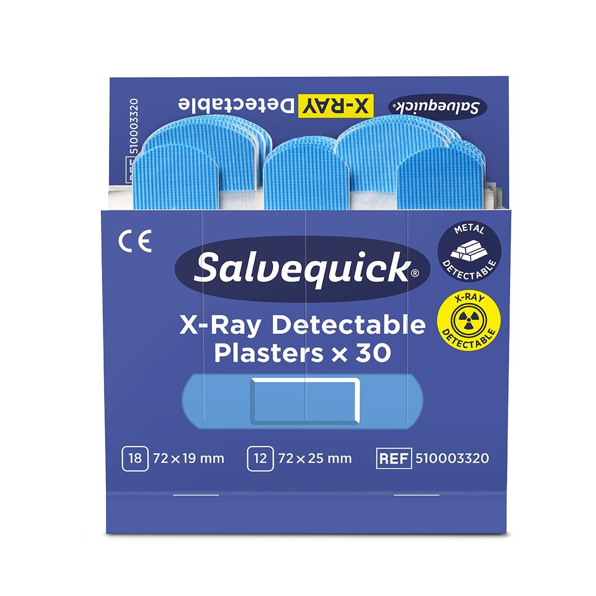 Salvequick X-Ray Detekterbara plåster blå 30 stycken