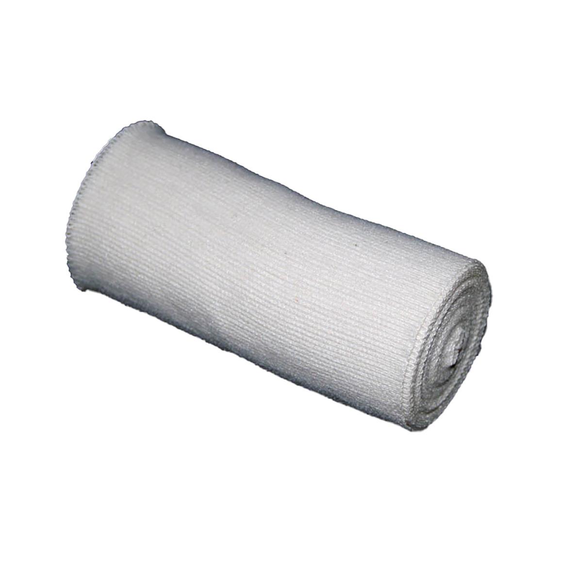 Vit rullad bandage eller medicinsk gasbinda