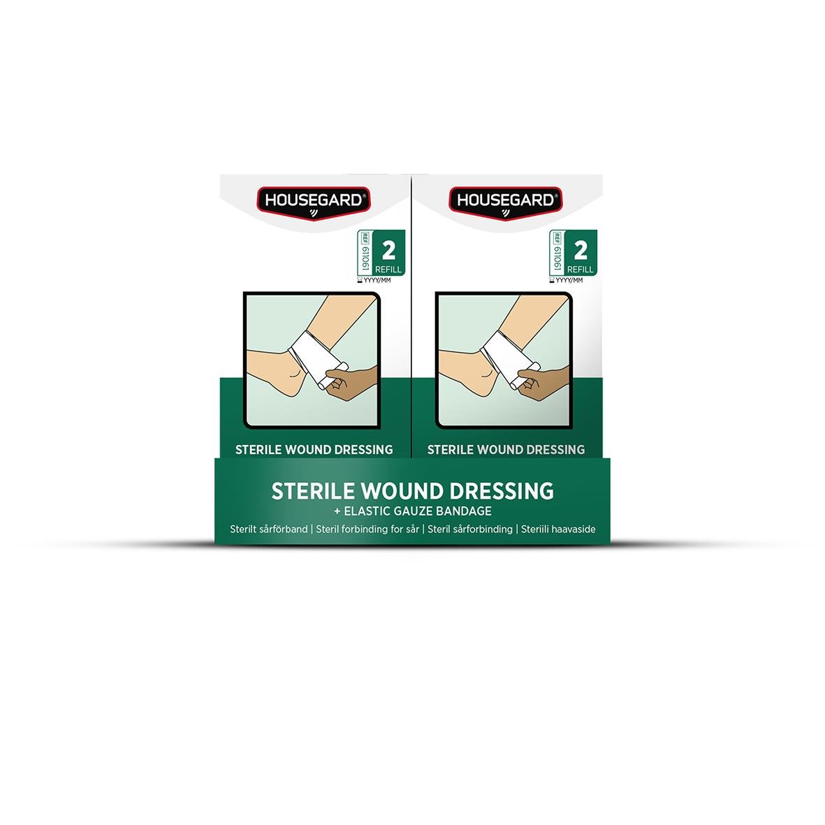 " Housegard Sterilt Large för sterila sår, elastiskt bandage, förpackning med två stycken"