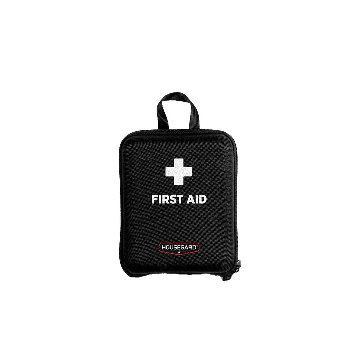 Första hjälpen väska Housegard Compact svart med vit kors och text