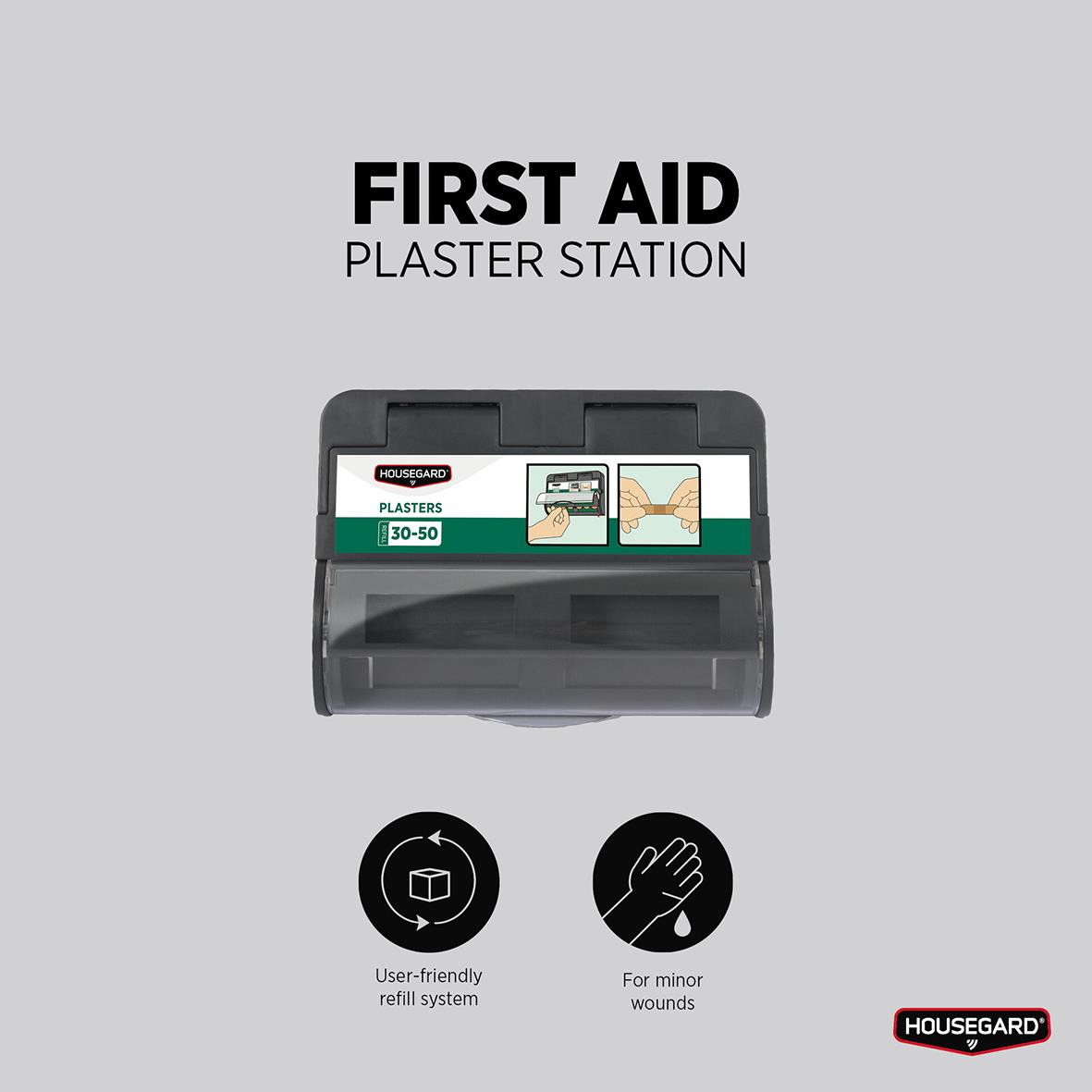 Plåsterautomat Housegard för minor sår med användarvänligt refill-system