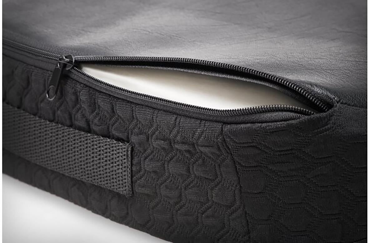 Svart ergonomisk sittkudde Kensington med cool-gel och zipplockad ficka