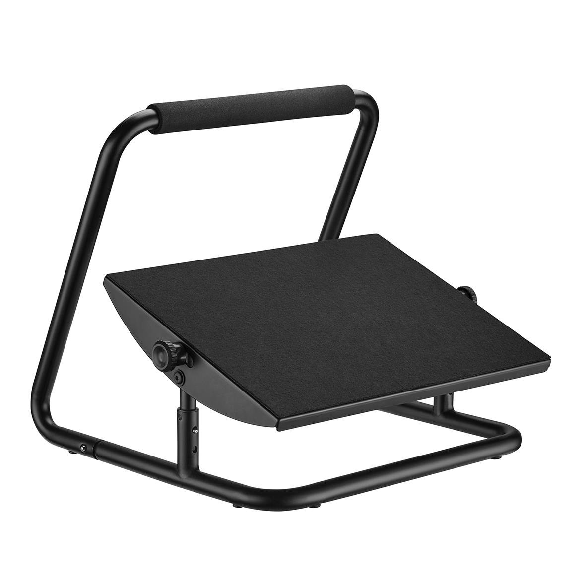 Svart fotstöd Sun-Flex Relax med justerbar sits och robust ram