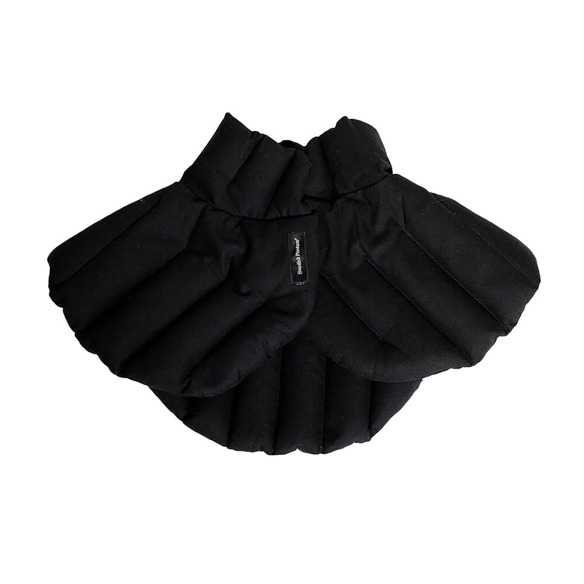 Värmekrage i svart material som hjälper till att förbättra hållningen