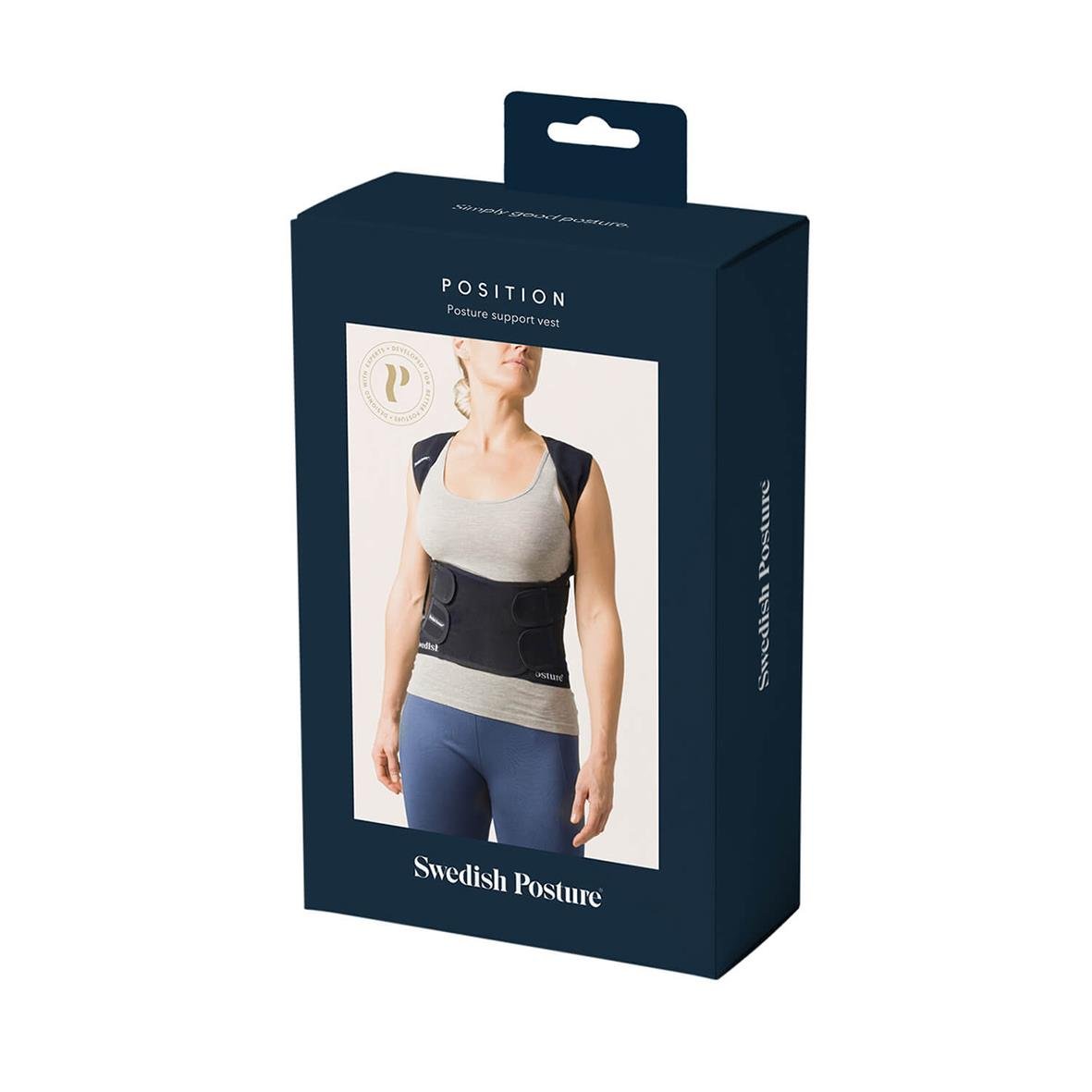 Hållningsväst för bra hållning, storlek Large, svensk design