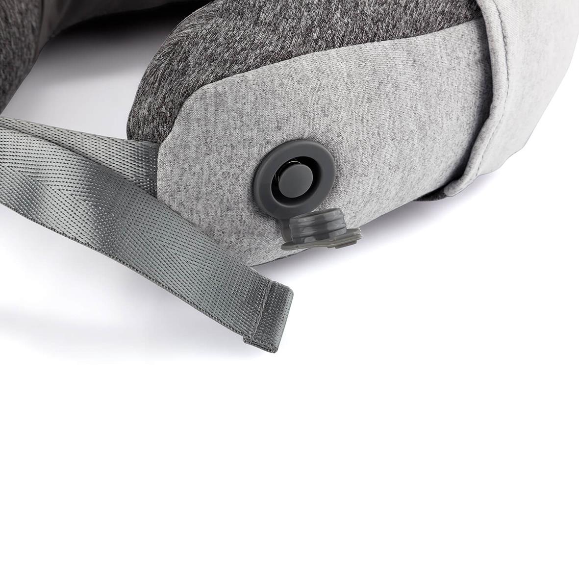 Nackmassageapparat Medivon Puffy grå med justerbar rem och svart kontrollknapp