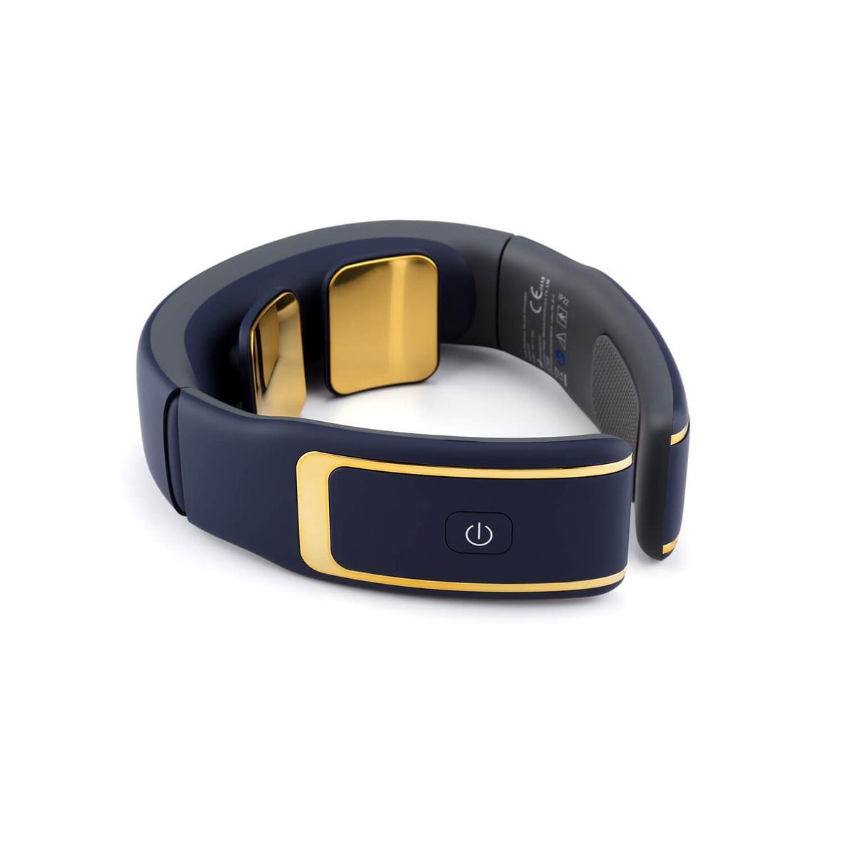 Nackmassageapparat Medivon Ultra EMS Pro med guldaccenter och strömbrytare