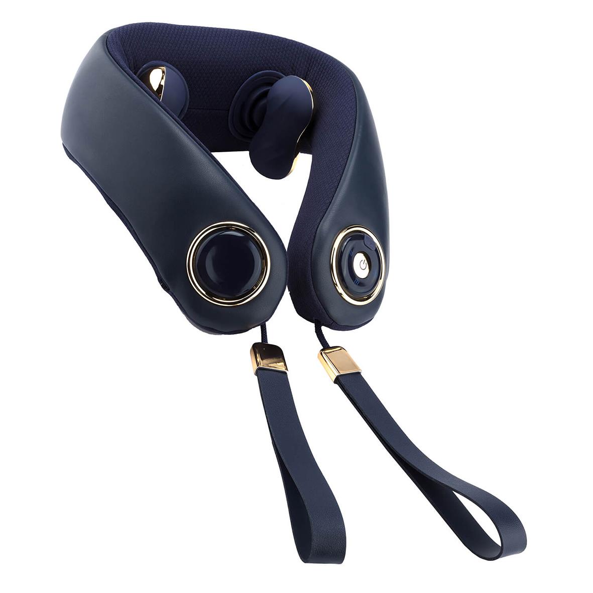 Blå nackmassageapparat Medivon Grand med rem och knappar för justering